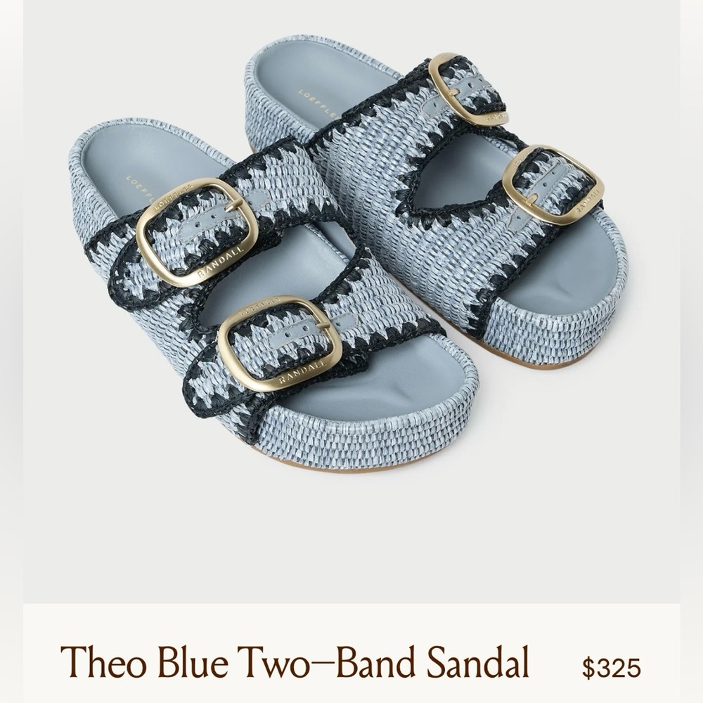 Loeffler Randall Theo Blue Two-Band Sandal